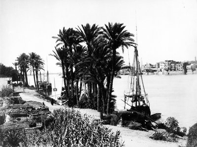 Paisaje del Nilo, c.1870 de J. Pascal Sebah